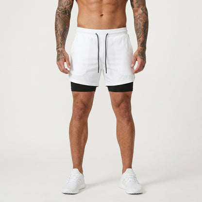 PaceLock™  2-in-1 Träningsshorts med studsfri mobilficka