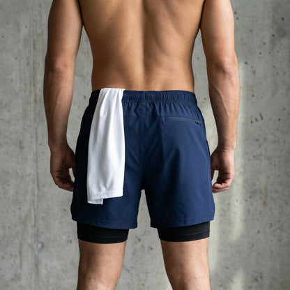 PaceLock™  2-in-1 Träningsshorts med studsfri mobilficka